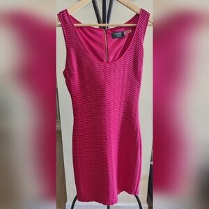 Guess Fuscia Sleeveless Body Con Dress - Size 8